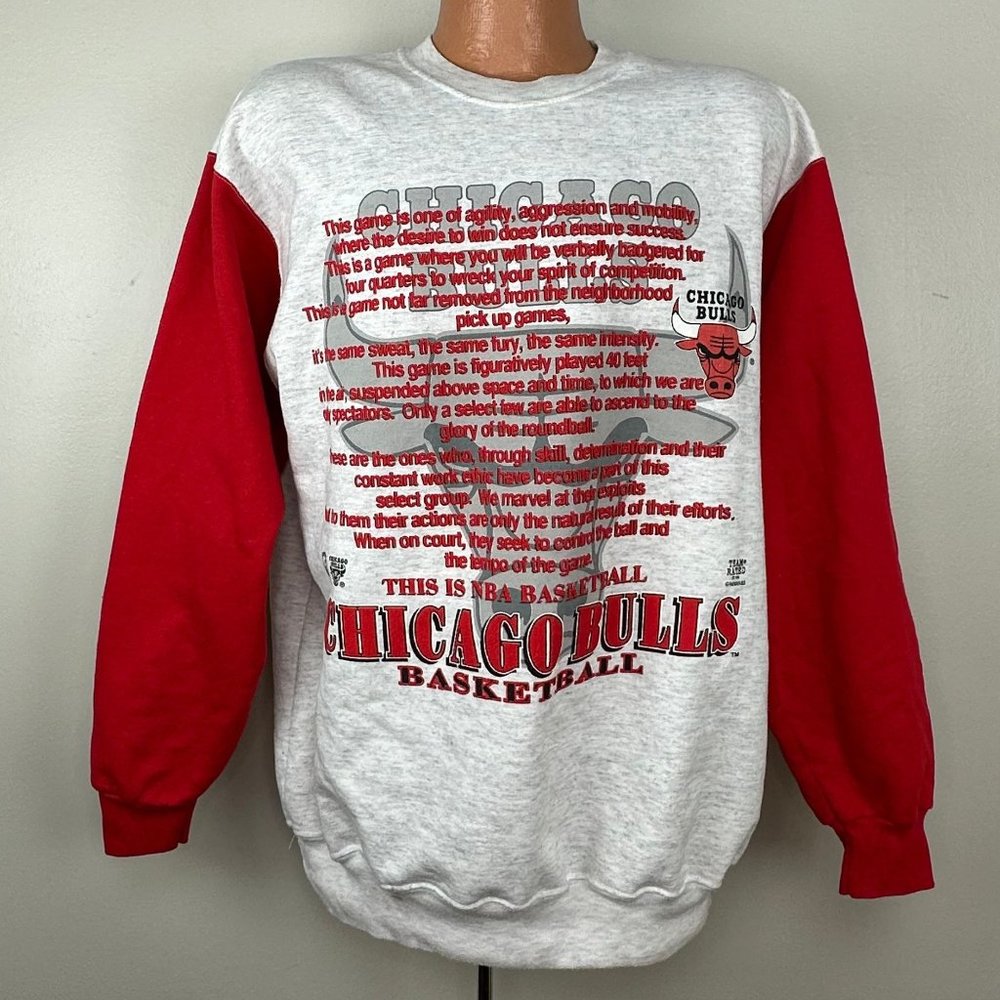 Vintage 1990s Chicago Bulls Sweatshirt, Team Rated Size XL, NBA Basketball